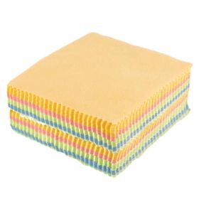 100 Pcs Assorted Colors Microfiber Glasses Cloth Disposable Screen Cleaning Cloth for Hot Pot Restaurant Optical Shop