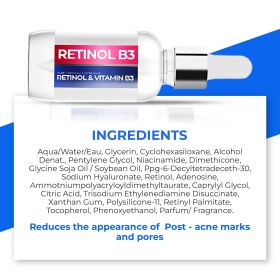 Resurfacing Retinol Serum for Face with Vitamin B3 Pure Retinol Face Serum for Anti Aging Wrinkles Fine Lines Acne Scar and Sun Spots for a Radiant Co