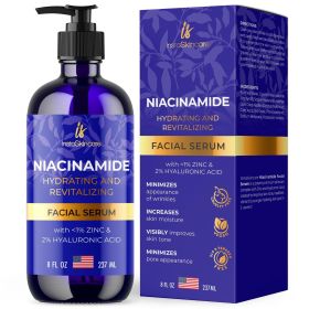 Niacinamide Serum 8Oz for Face 10% with Zinc 1% Vitamin B3 Brightening Serum for Tone Texture