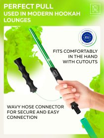 Hookah Hose Green with Hookah Adapter Mouthpiece Cleanable Green Hookah Hose Silicone 60 in and Convenient Aluminum Made Mouthpiece 15 in Modern Hooka