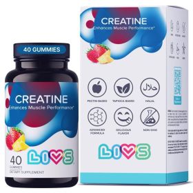 Creatine Monohydrate Gummies 5g Focus Strength Endurance Support Pineapple Berry Flavored Creatine Gummies for Women Men All Natural Gluten Free Non G