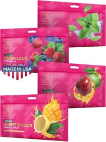 Hookah Shisha Flavors Set 4x100g Shisha Hookah Flavors for 30 Hookah Bowls (Mint hookah flavors Berries Mix Lemon Mango Double Apple) Pack of 4