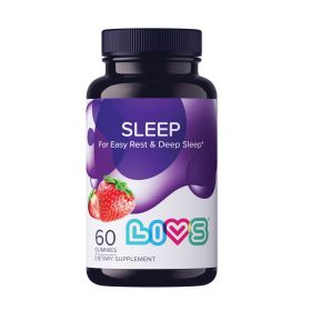 Sleep Gummies w Melatonin and Magnesium Sleep Aid Gummy for Adults Organic with No Artificial Flavors Strawberry Flavor Vegan 60 Count