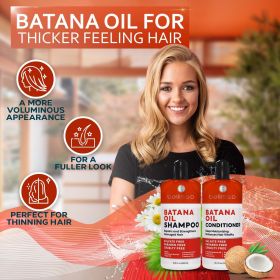 Batana Oil Shampoo and Conditioner Set Thickening Hair Products for Women and Men For Strengthening and Volumizing Fine and Thinning Hair Sulfate Free