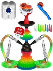 Rasta Hookah set with everything Hookah Set 2 Hose Hookah LilOne