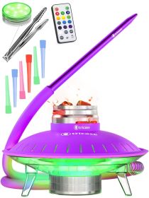 Premium Portable Purple Hookah Set Purple Hookah Set UFO With Everything