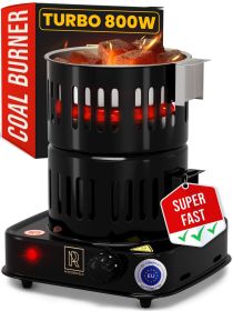 Premium Hookah Coal Burner Black Burner for Hookah 800W FIRE Tower