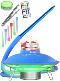 Premium Portable Blue Hookah Set Blue Hookah Set UFO With Everything