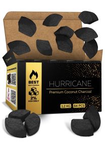 84 pcs of Hookah Charcoal Designed Specially for HMD Premium Hookah Coals Hurricane 3 Pieces Coal Element fits All HMD 1.2 KG 2.6 lbs Premium Quality