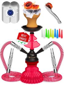 Red Hookah set with everything Hookah Set 2 Hose Hookah LilOne