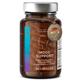 Mood Support Supplement with Ashwagandha Saffron Extract 5 HTP Griffonia Siberian Ginseng Rhodiola rosea 60 Capsules