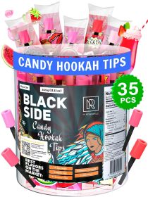 Candy Hookah Tips 36 pcs Glow in The Dark (Black)