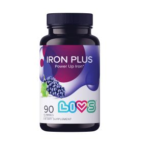 Iron Plus Gummy Vitamin Iron with Vitamin C Made in USA Gummies for Adults & Kids All Natural Gluten Free Non GMO & Vegan Supplement Gummies Grape Fla