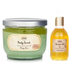 SABON - Body Scrub - Mango Kiwi & Shower Oil - Ginger Orange 2pcs