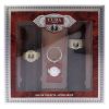 Cuba Gold by Cuba for Men - 3 Pc Gift Set 3.3oz EDT Spray, 3.3oz After Shave, Keychain