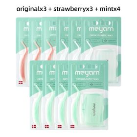 10 Packs Orthodontic Protective Wax (Flavor: original x3+strawberry x3+mint x4)